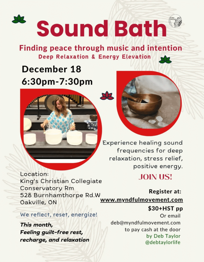 MyndfulMovement_DecemberSoundbath_OakvilleOntario