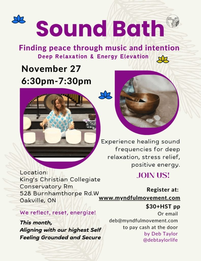 MyndfulMovement_NovemberSoundbath_OakvilleOntario